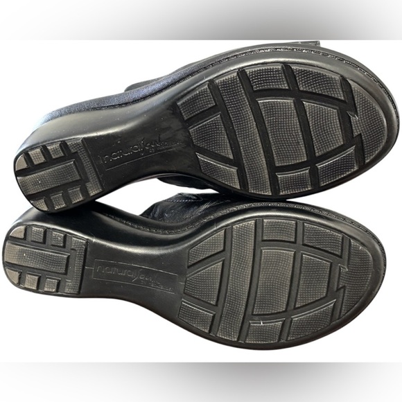 Natural Soul Naturalizer Shoes Womens Size 6.5 Black Haria Wedge Sandal Comfort - Picture 10 of 10